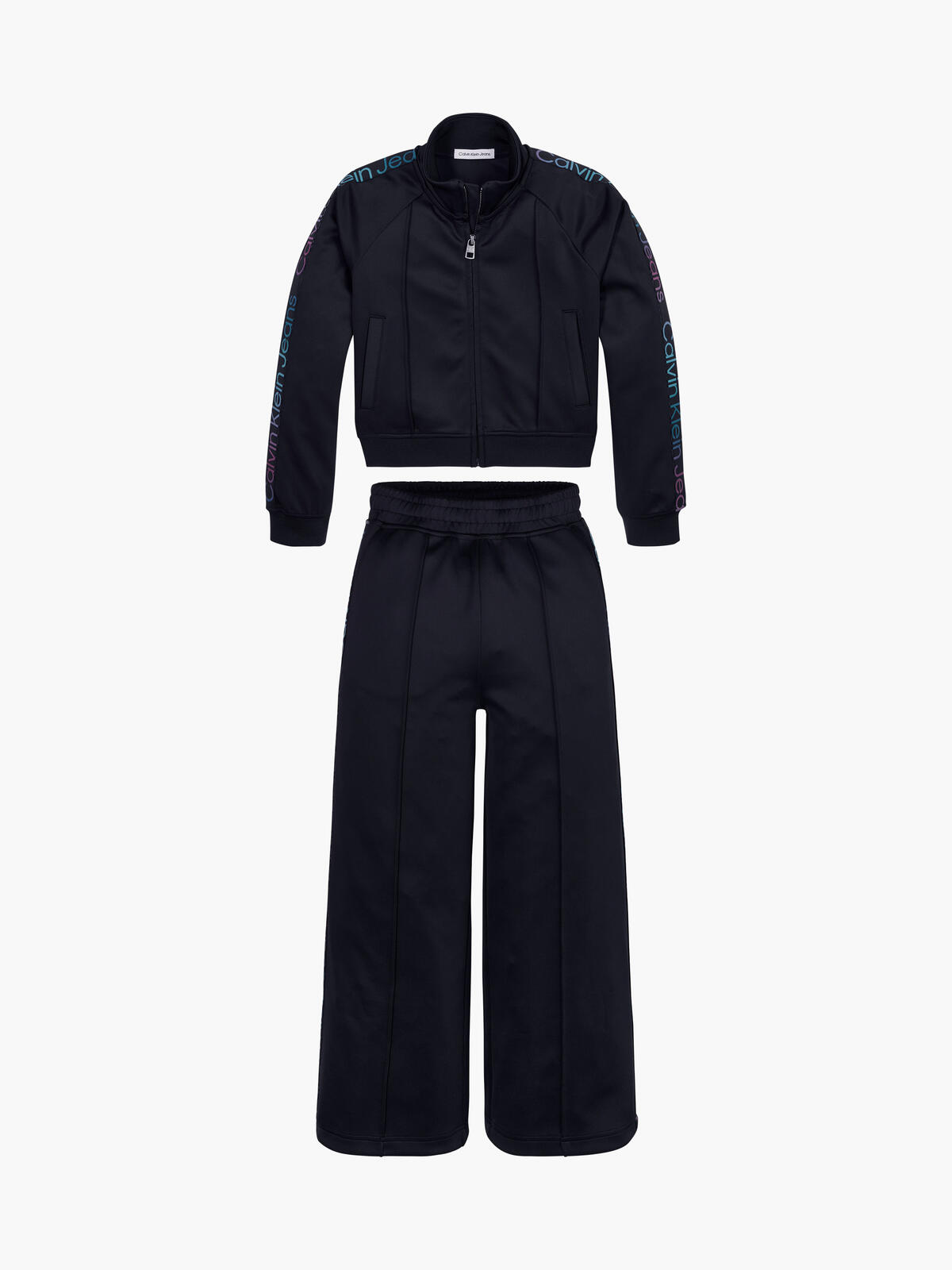 Calvin Klein SPORTY TAPE TRACK SU Kadın Siyah Eşofman Takımı