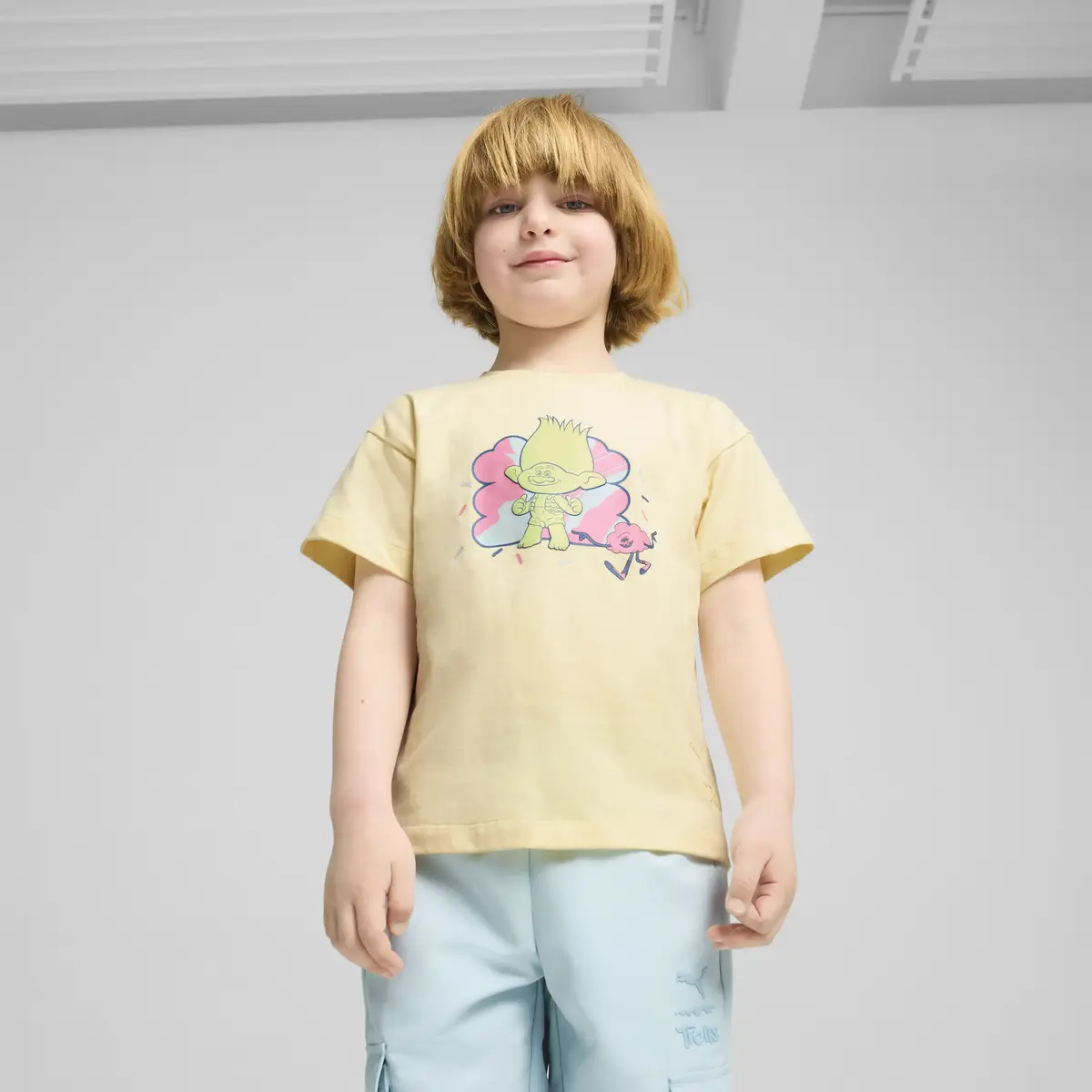 Puma X TROLLS Graphic Tee Sarı Erkek Çocuk T-Shirt