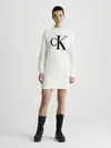 Calvin Klein CK INTARSIA LOOSE SW Kadın Krem Elbise