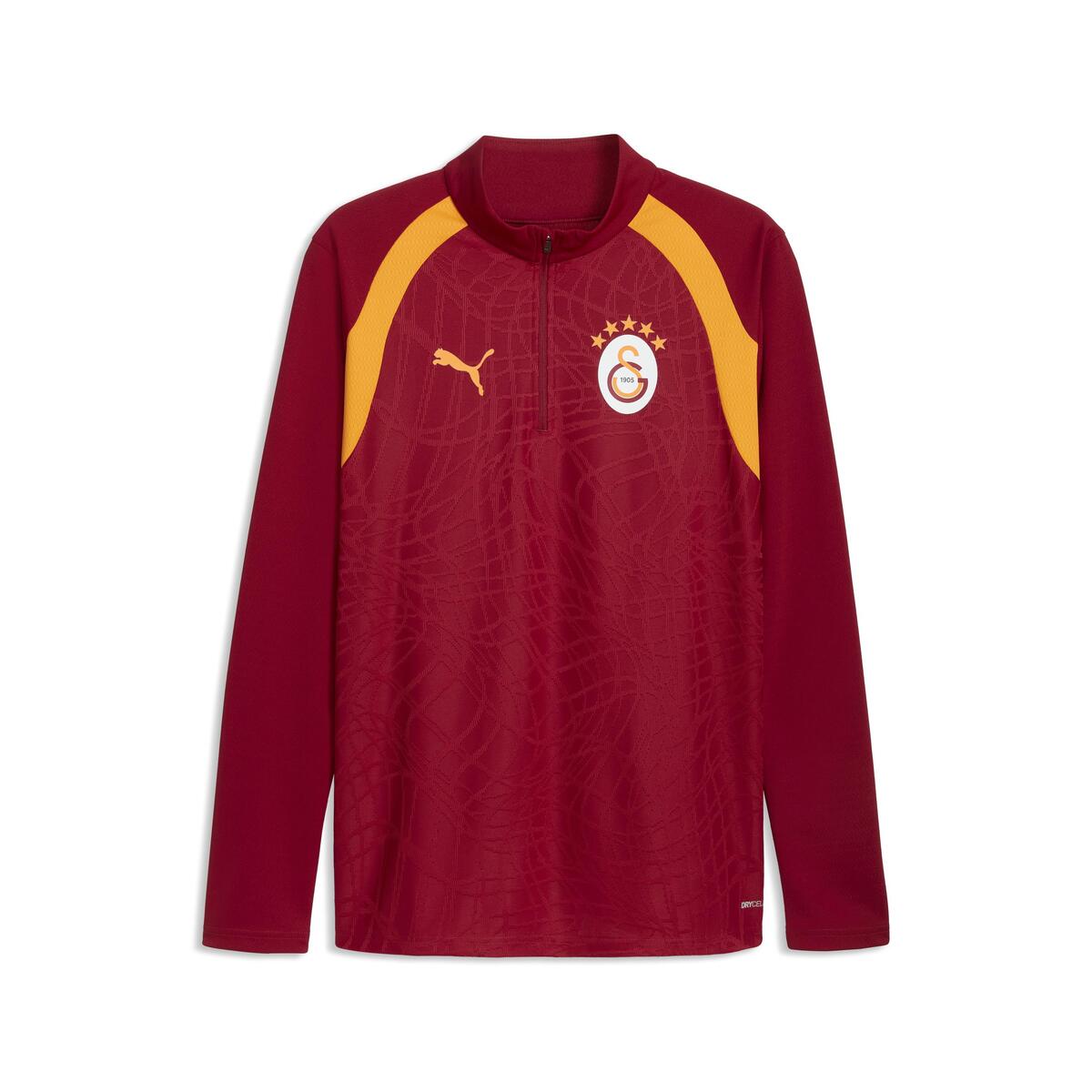 Puma GSK Training 1/4 Zip Top GALATASARAY Erkek Fermuarlı Dar Kesim Antrenman Üstü