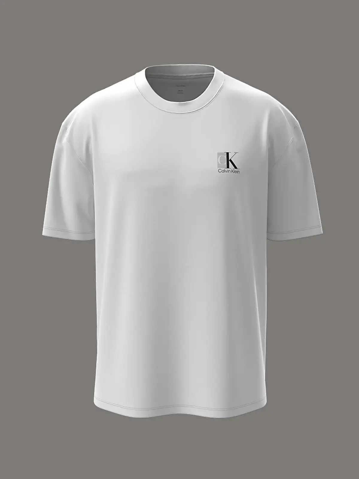 Calvin Klein SS 30s EU SP CK ABSTRACT GRAPHIC Beyaz Erkek Tişört