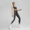 Puma T7 Shiny Cropped Top Siyah Kadın T-shirt