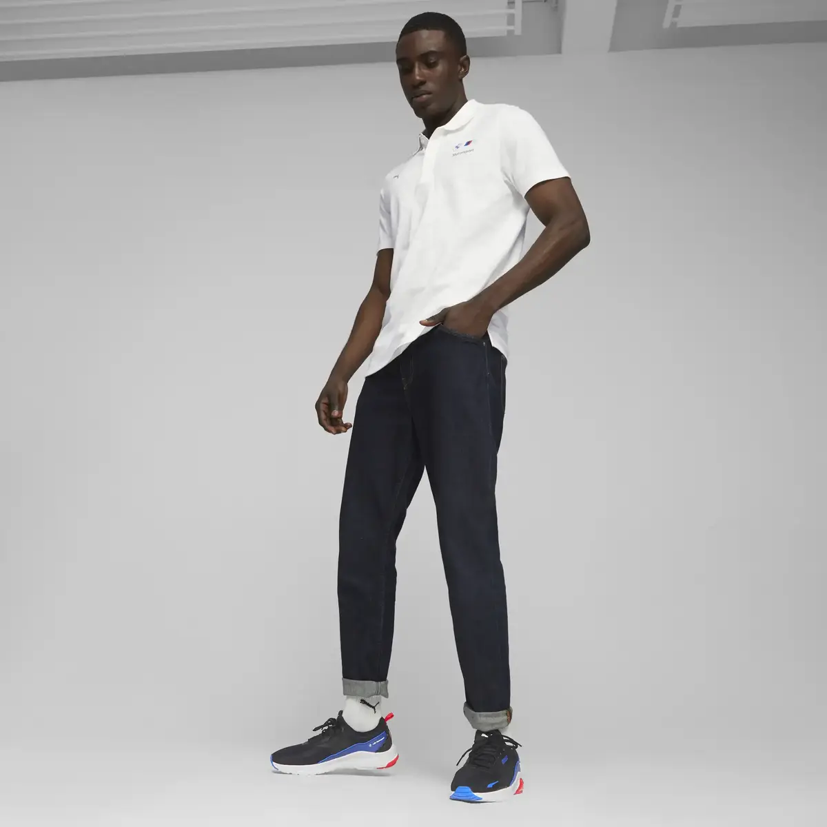 Puma BMW MMS Jacquard Polo Beyaz Erkek T-Shirt & Polo