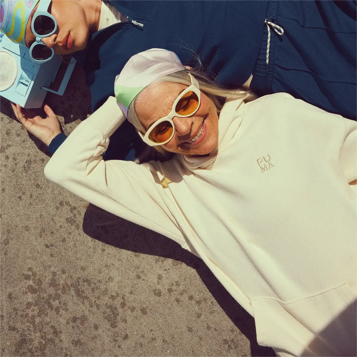 Puma Infuse Oversized Hoodie Bej Kadın Sweatshirt