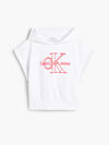 Calvin Klein MONOGRAM EMBROIDERY Kadın Beyaz Hoodie