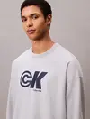Calvin Klein PREMIUM TERRY CK SPORT GRAPHIC C Gri Erkek Sweatshirt