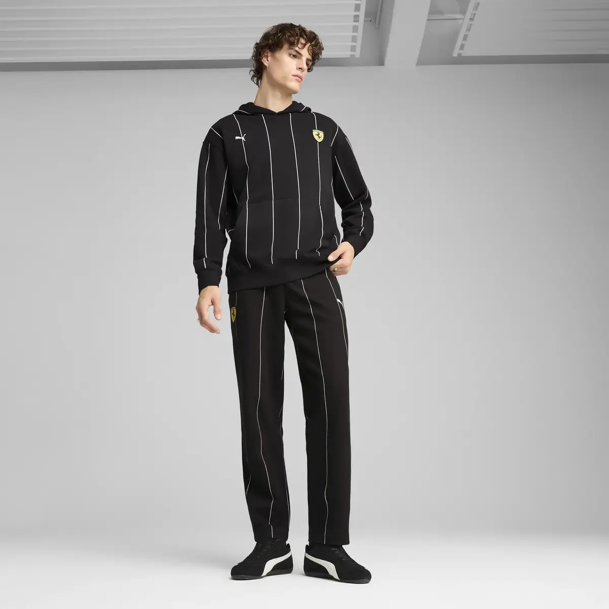 Puma Ferrari Race Premium Hoodie Siyah Erkek Sweatshirt