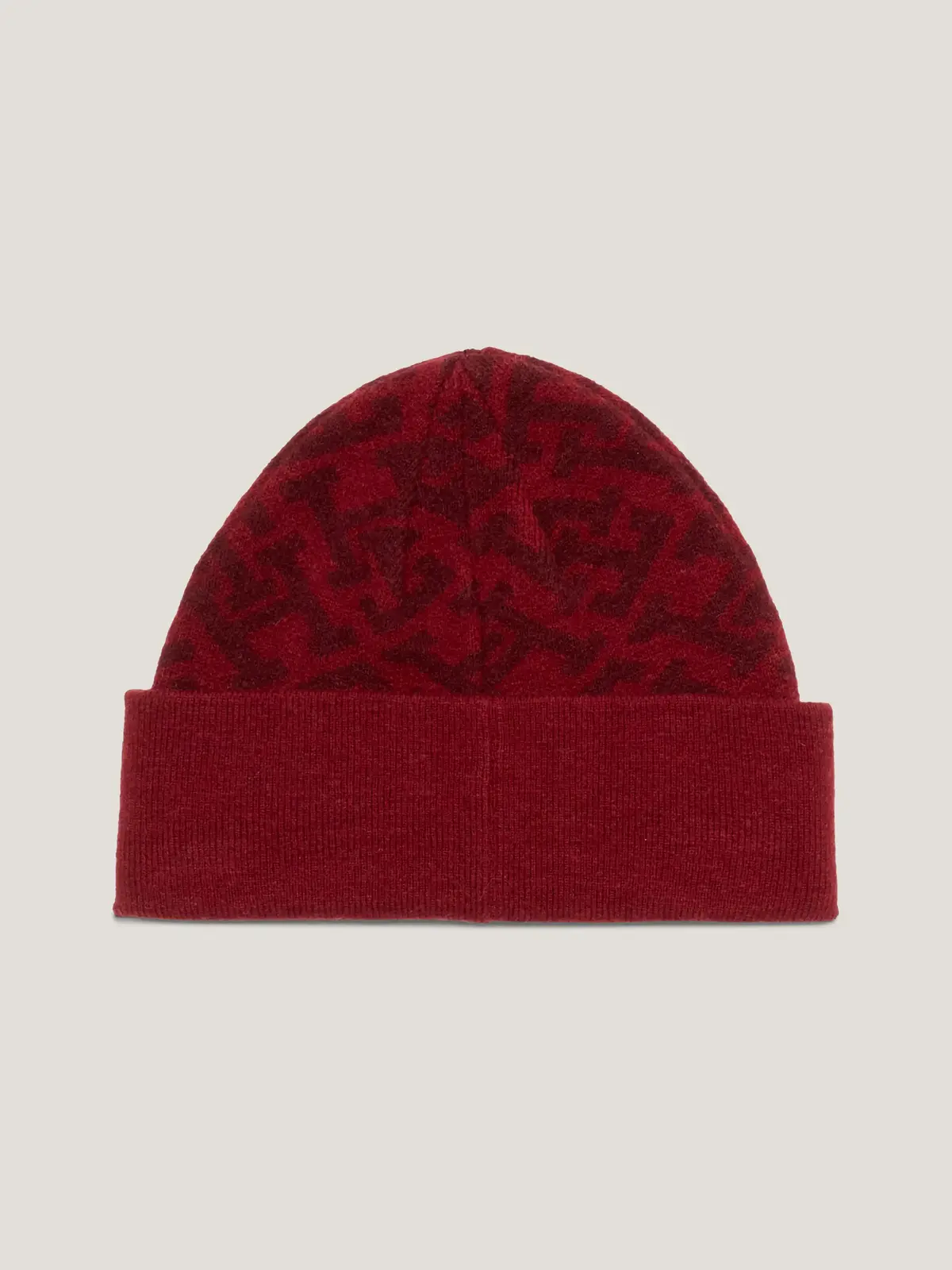 Tommy Hilfiger MONOGRAM ALL OVER BE Kadın Kırmızı Bere