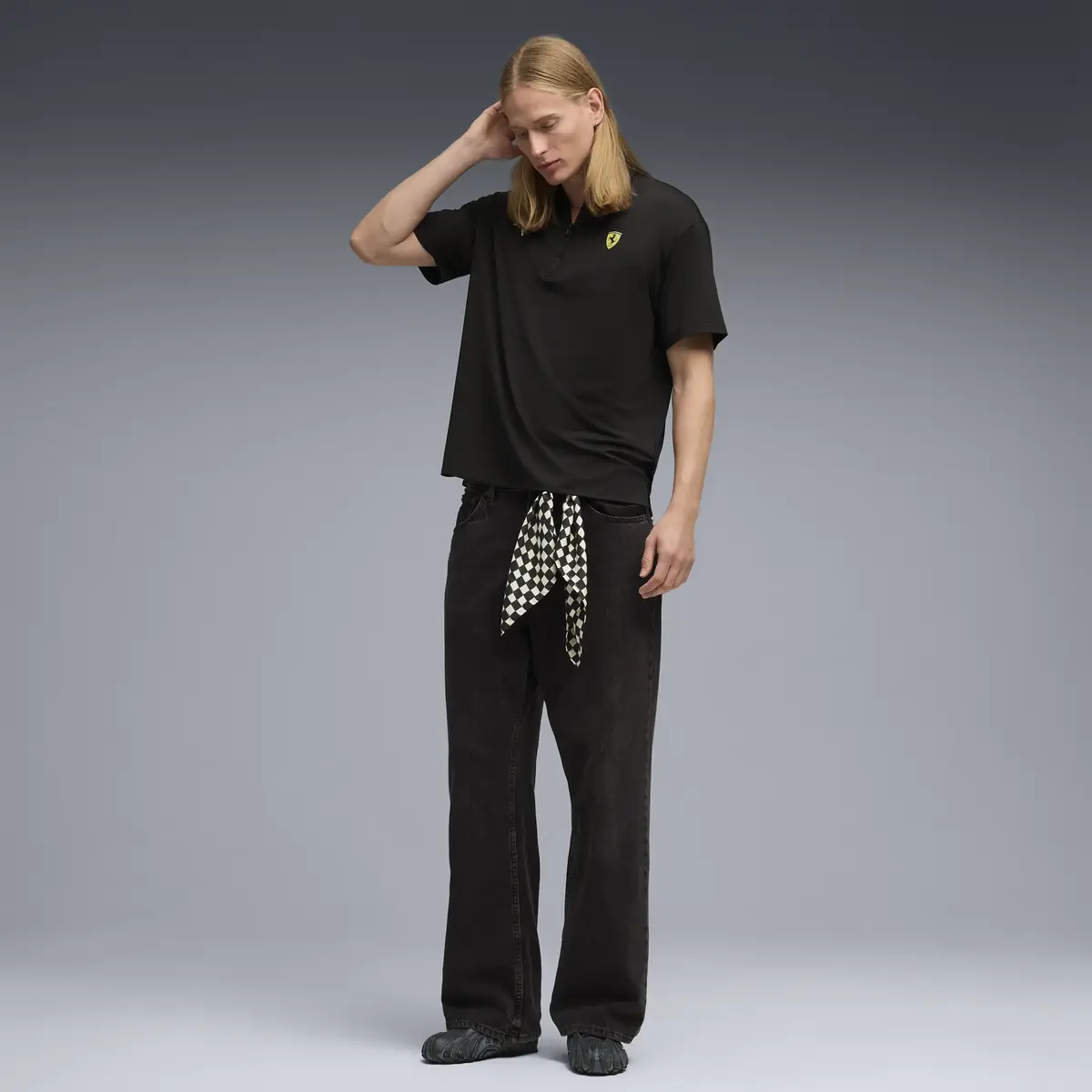 Puma Ferrari Cloudspun Polo Siyah Erkek Polo T-Shirt