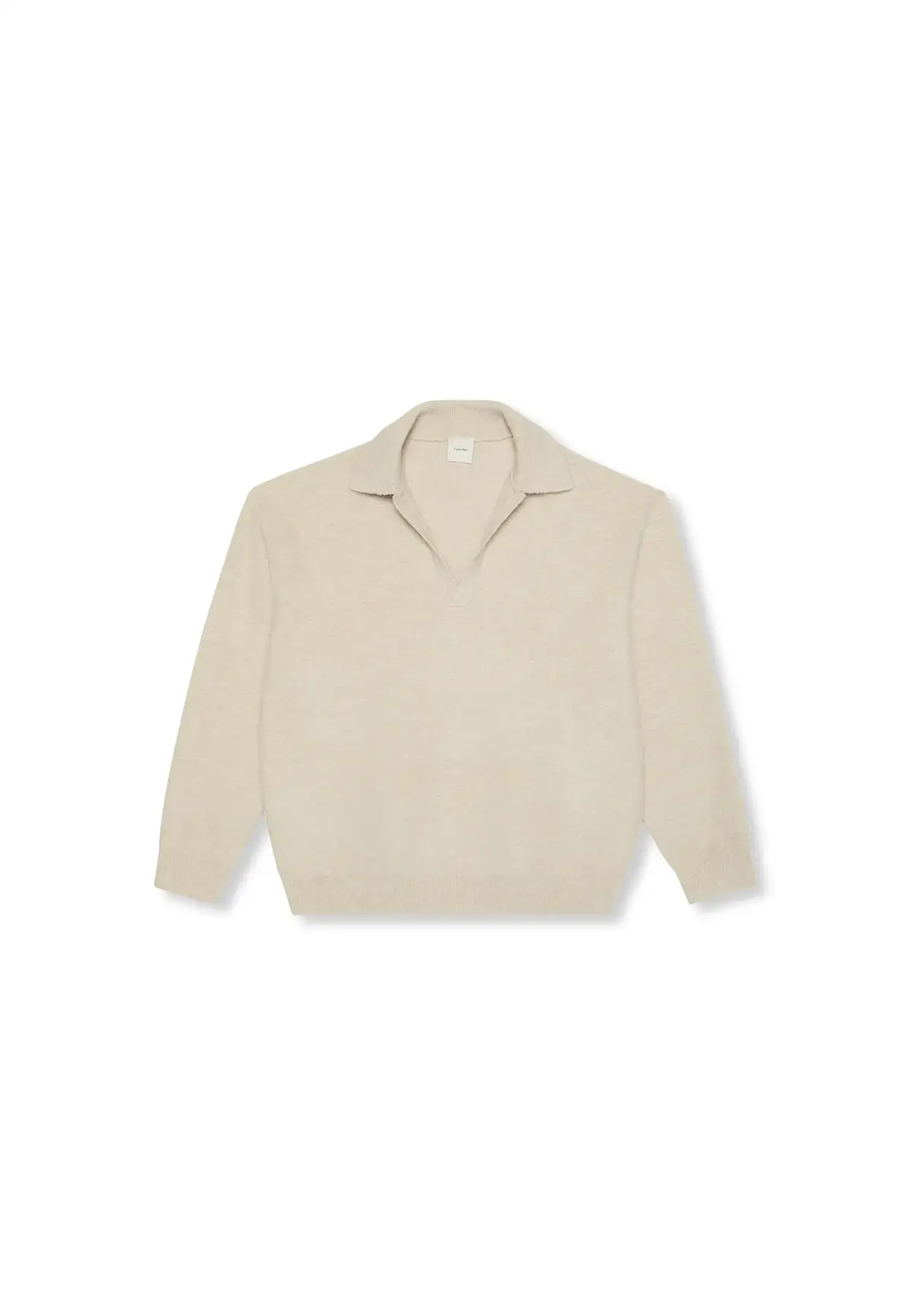 Calvin Klein LS BRUSHED ALPACA Krem Erkek Kazak
