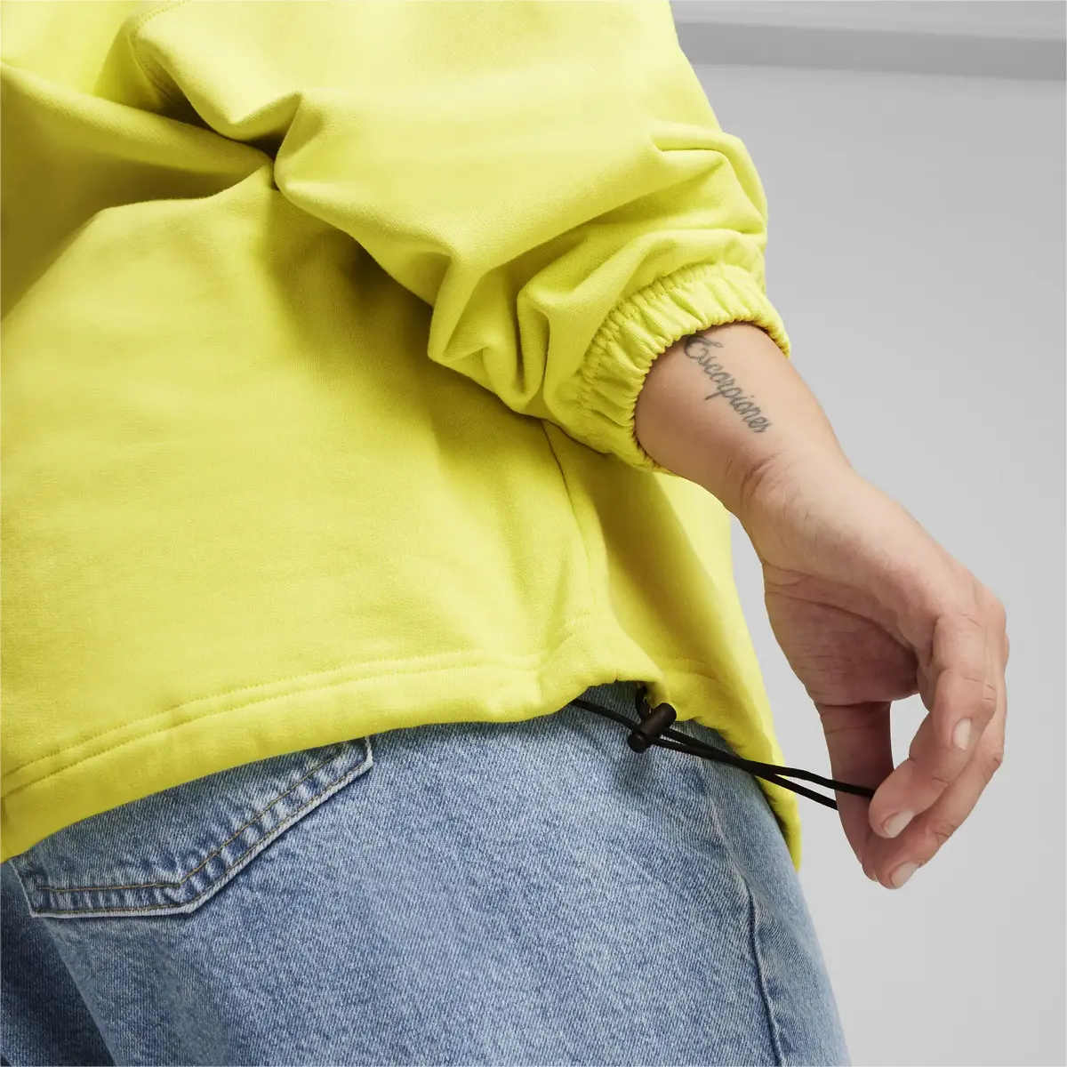 Puma Dare To Oversized Hoodie TR Sarı Kadın Sweatshirt