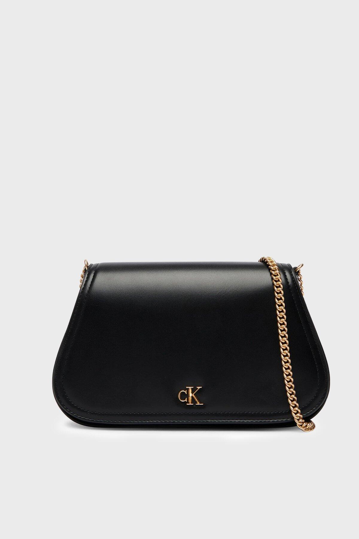 Calvin Klein CK CURVED WALLET Siyah Omuz Çantası