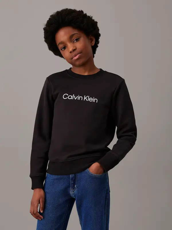 Calvin Klein INST. LOGO REGULAR Siyah Çocuk Sweatshirt