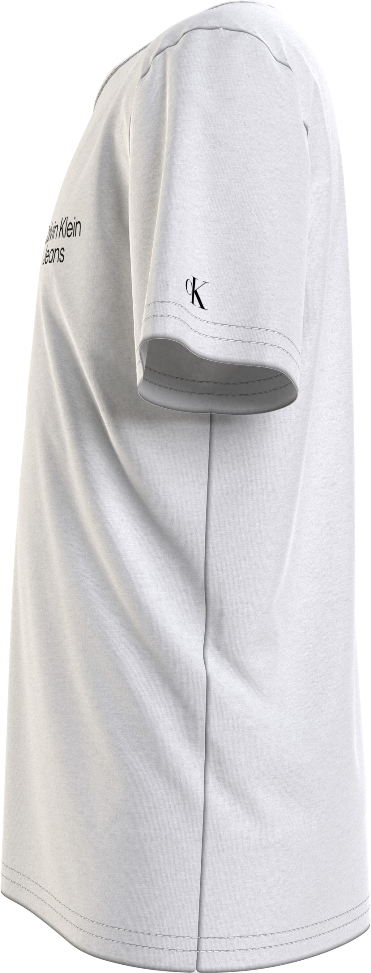 Calvin Klein CKJ STACK LOGO T-SHI Erkek Beyaz T-Shirt