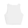 Puma WARDROBE ESS Ribbed Crop Top Beyaz Kadın Crop