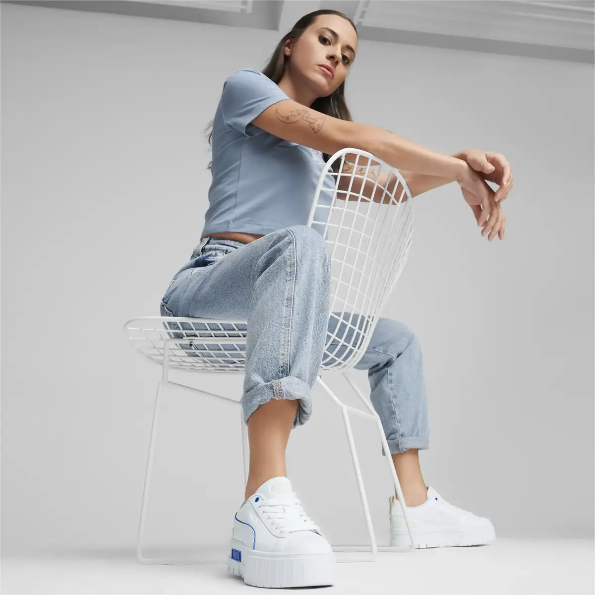Puma Mayze Retro Resort Wns Beyaz Kadın Günlük Spor Ayakkabı