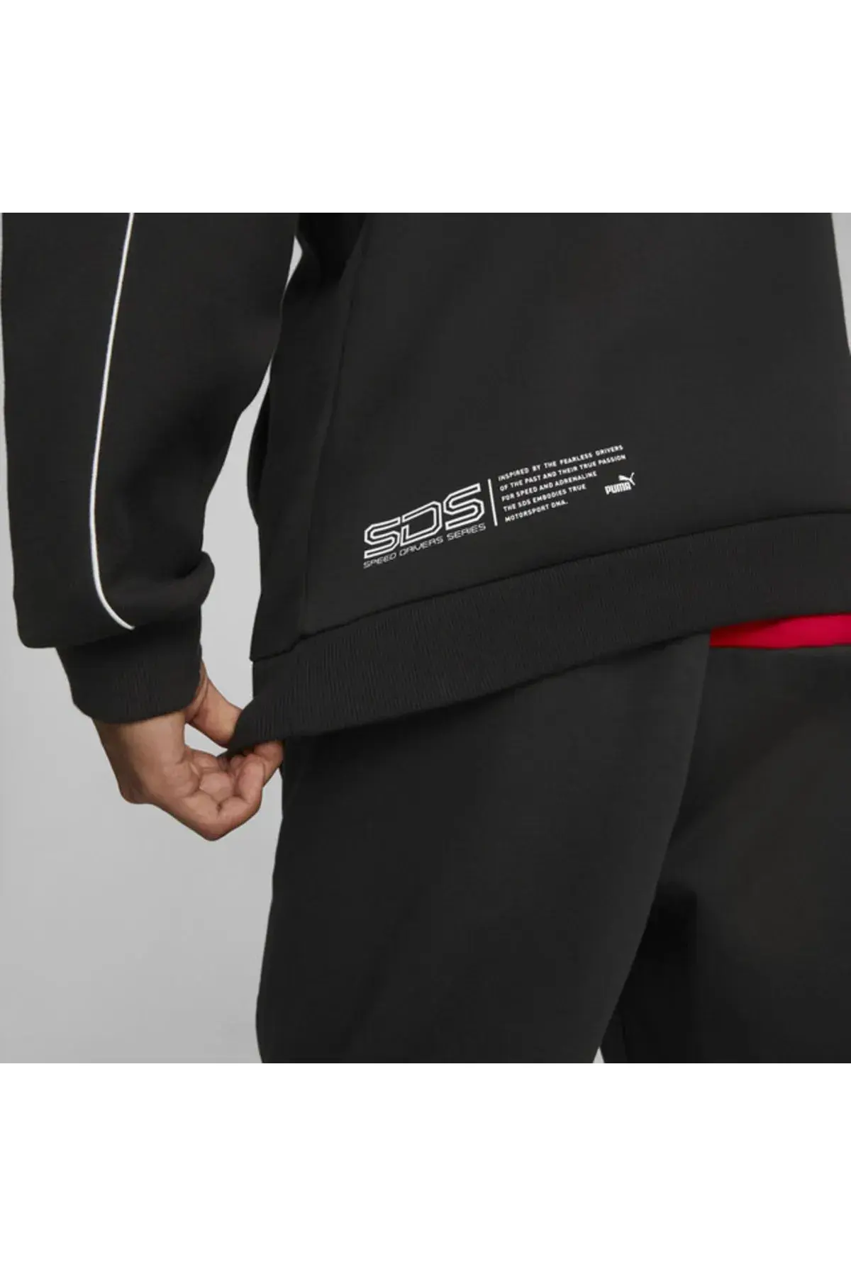 Puma Ferrari Race Sds Hoodie Sweat Siyah Erkek Fermuarlı Hoodie