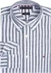 Tommy Hilfiger LINEN ESSENTIAL STRI, 0A5 Mavi Erkek Gömlek