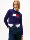 Tommy Hilfiger TJW SPARKLE FLAG SWE, VLY Lacivert Kadın Kazak