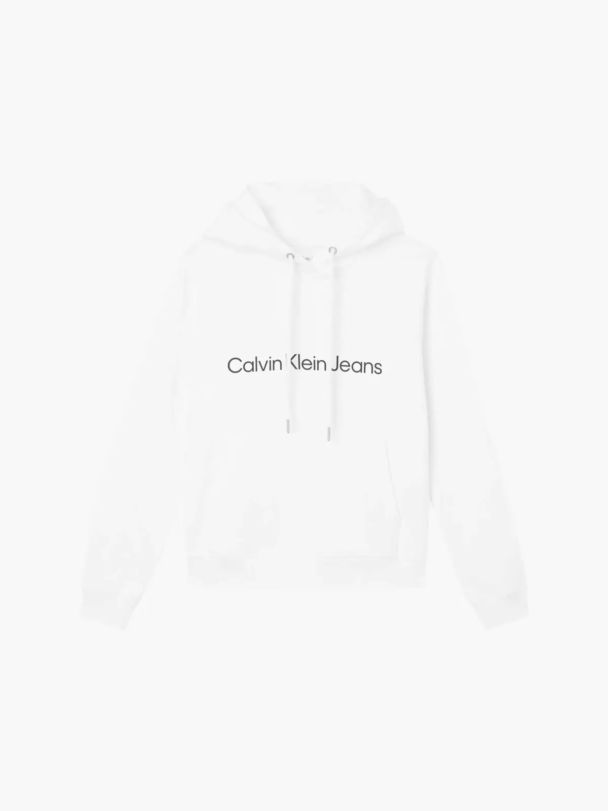 Calvin Klein CORE INSTITUTIONAL L Kadın Beyaz Hoodie