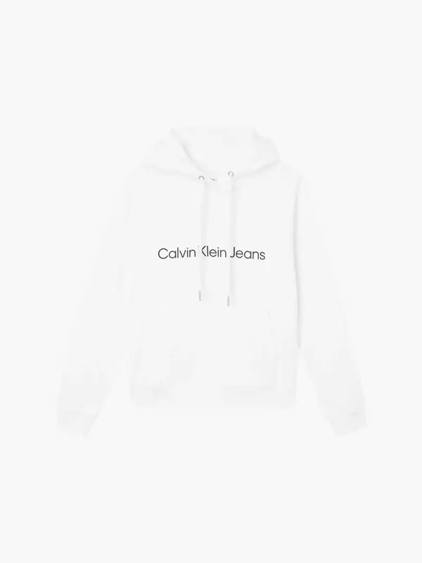 Calvin Klein CORE INSTITUTIONAL L Kadın Beyaz Hoodie