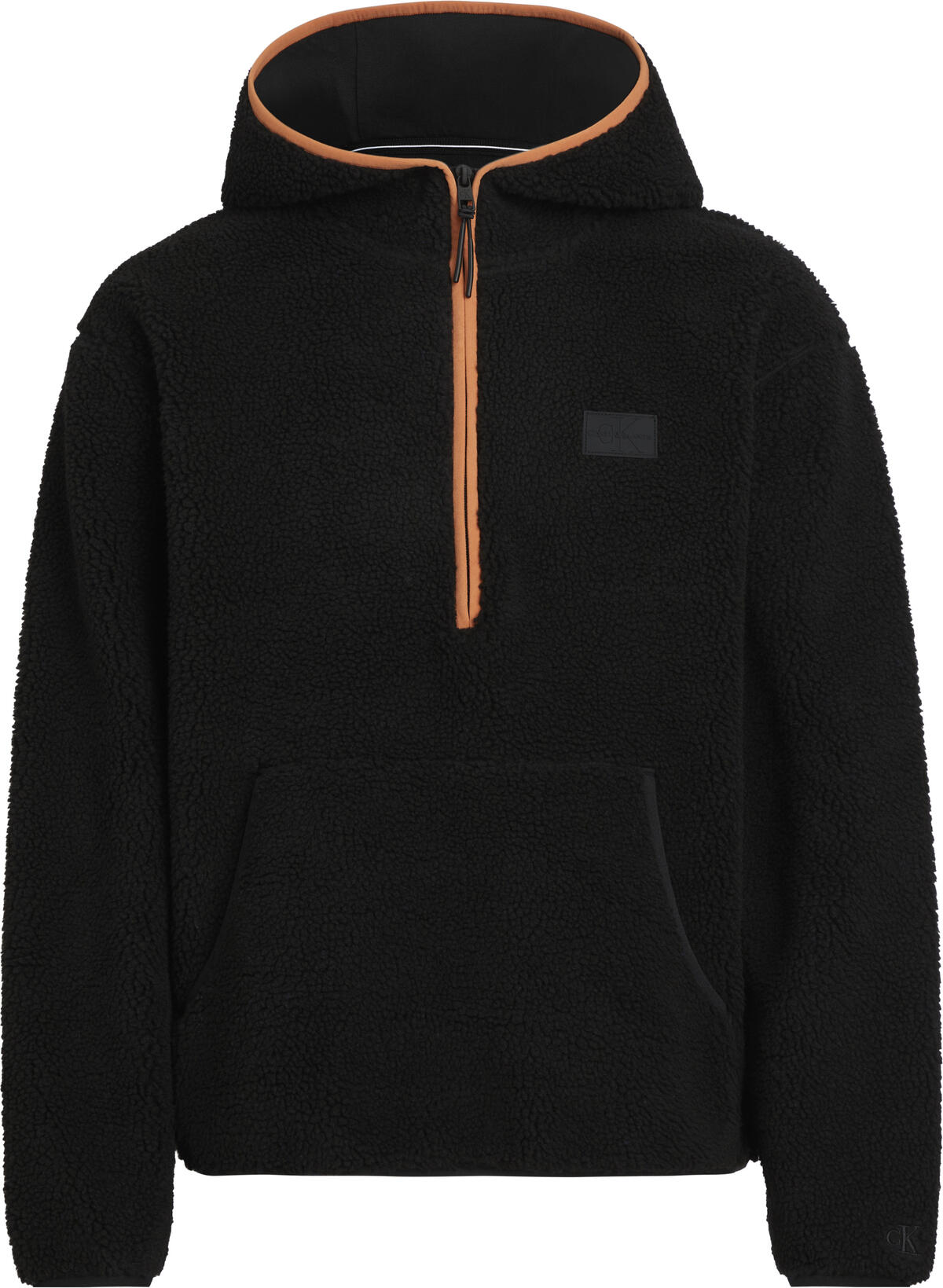 Calvin Klein SHERPA HALF ZIP HOOD Erkek Siyah Hoodie