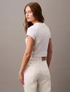 Calvin Klein MONOGRAM BABY TEE Beyaz Kadın Tişört