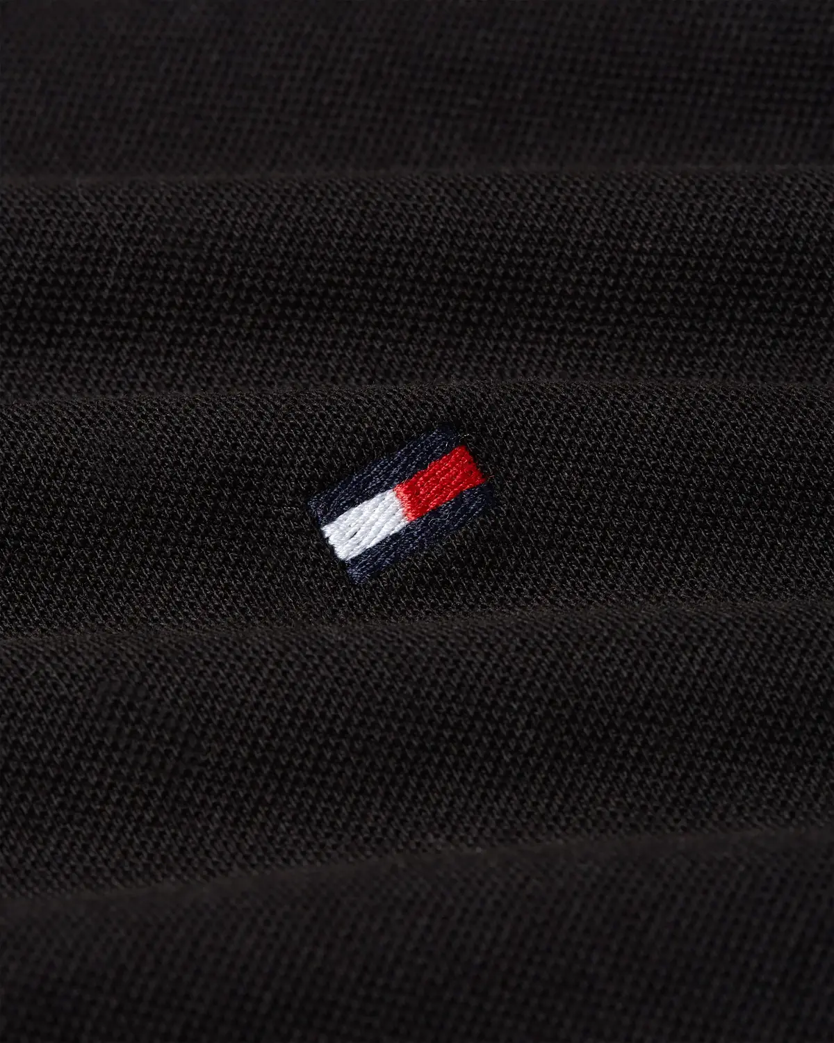 Tommy Hilfiger GLOBAL STRIPE CUFF T, BDS Siyah Erkek T-Shirt & Polo