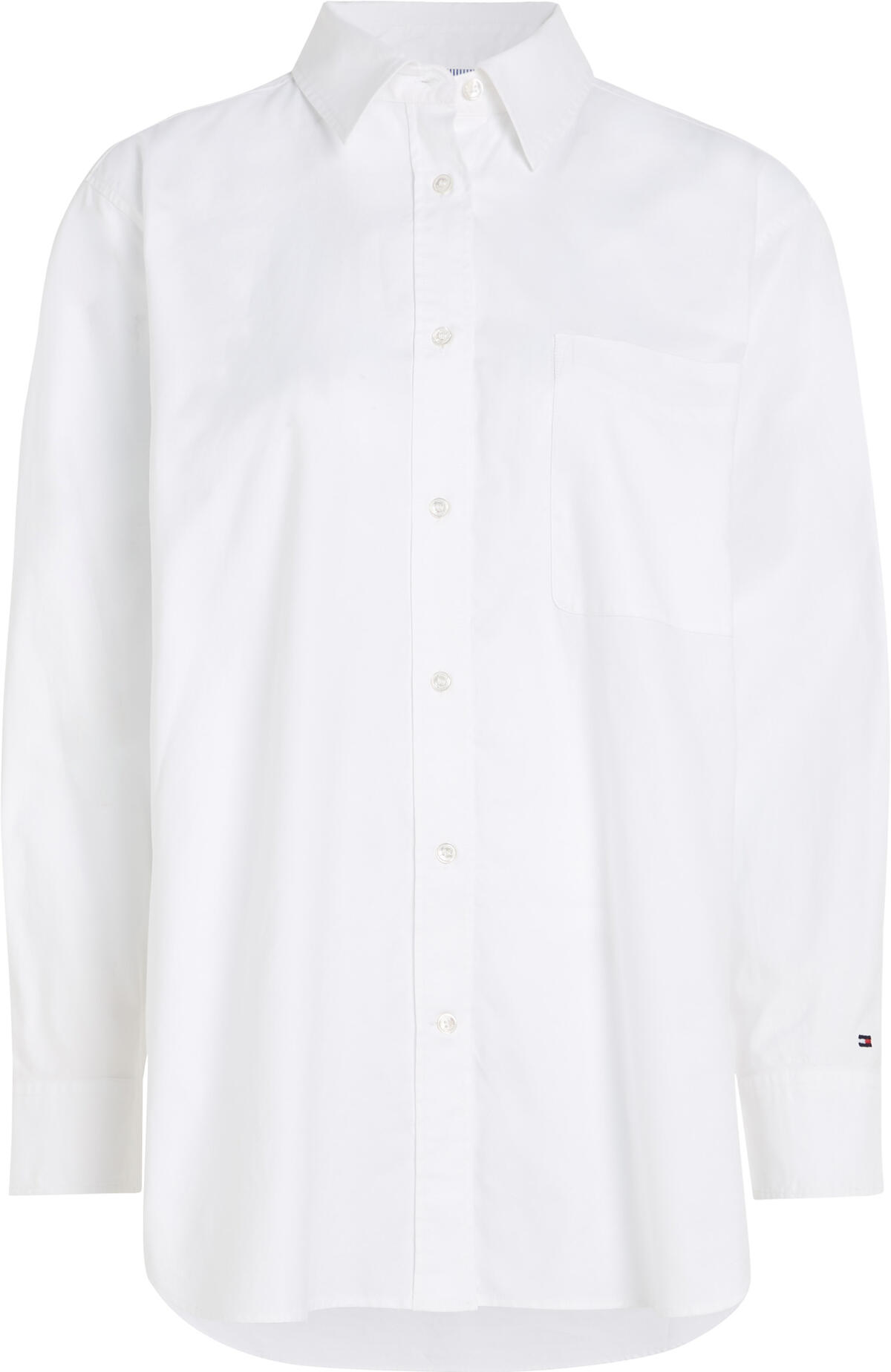 Tommy Hilfiger OXFORD OVERSIZED SHI Kadın Beyaz Gömlek