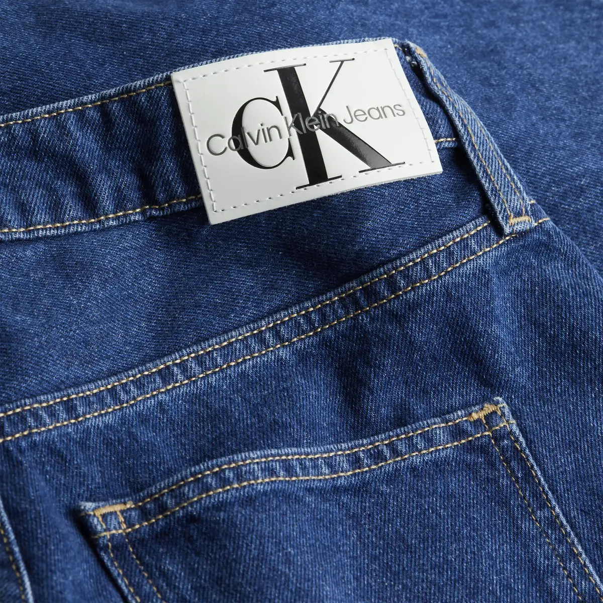 Calvin Klein 90S STRAIGHT UTILITY Kadın Mavi Kot Pantolon