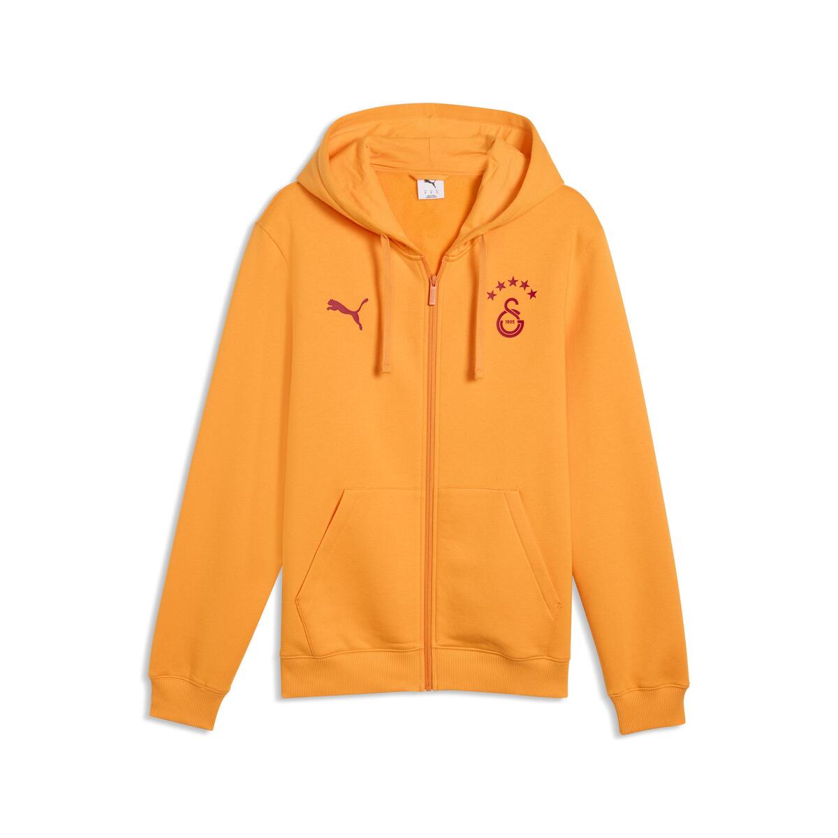 Puma GSK FtblESS FZ HoodJacket FL GALATASARAY FtblESSENTIALS Erkek Kapüşonlu Ceket