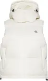 Calvin Klein ESSENTIAL MIDWEIGHT PUFFER VEST Beyaz Kadın Yelek
