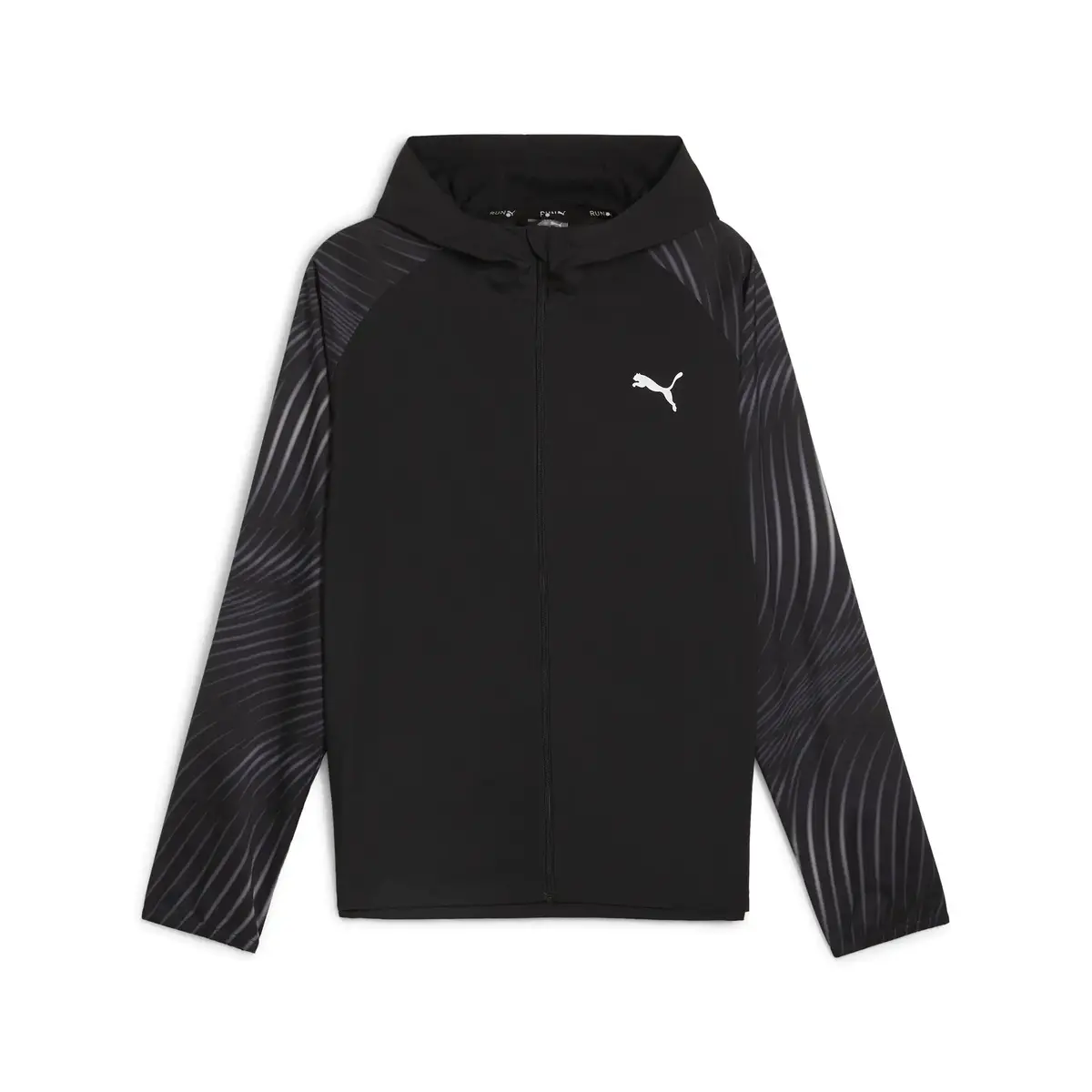 Puma RUN FAV AOP WOVEN JACKET M Siyah Erkek Fermuarlı Ceket
