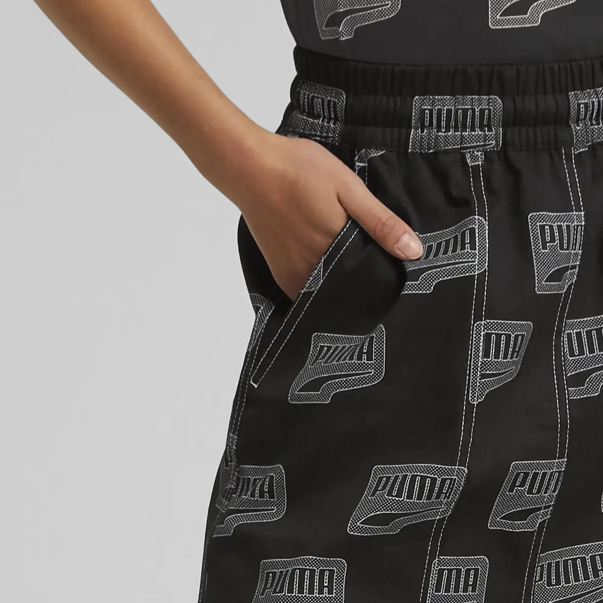 Puma Downtown Aop Mini Skirt Siyah Kadın Mini Etek