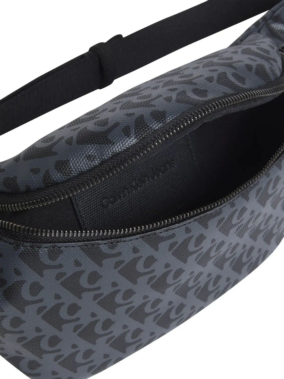 Calvin Klein MATTE AOP SQ WAISTBA, UB1 Siyah Erkek Çanta & Cüzdan