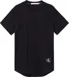 Calvin Klein BADGE TURN UP SLEEVE Erkek Siyah T-Shirt