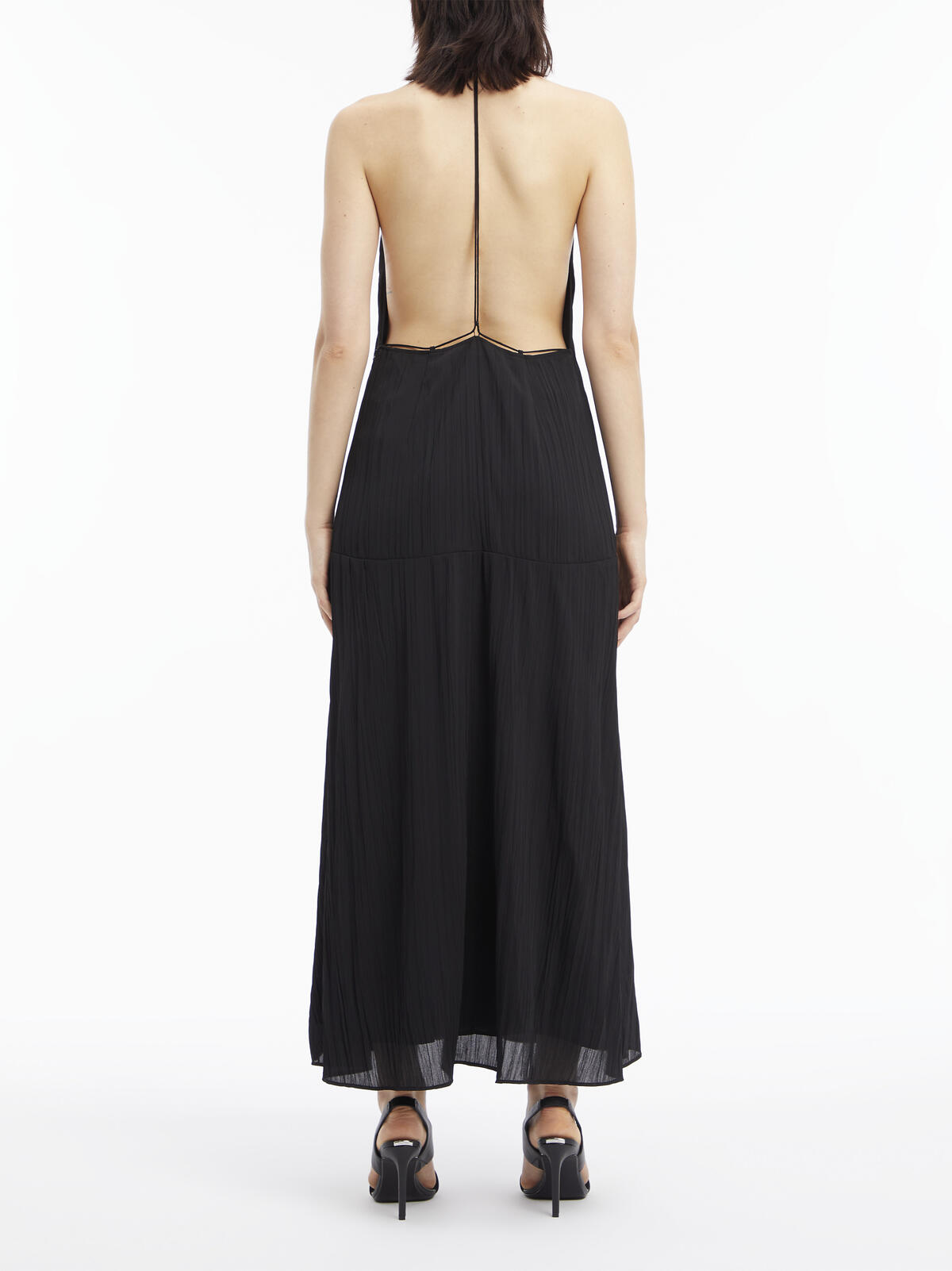 Calvin Klein SUMMER TEXTURED SLI Kadın Siyah Elbise