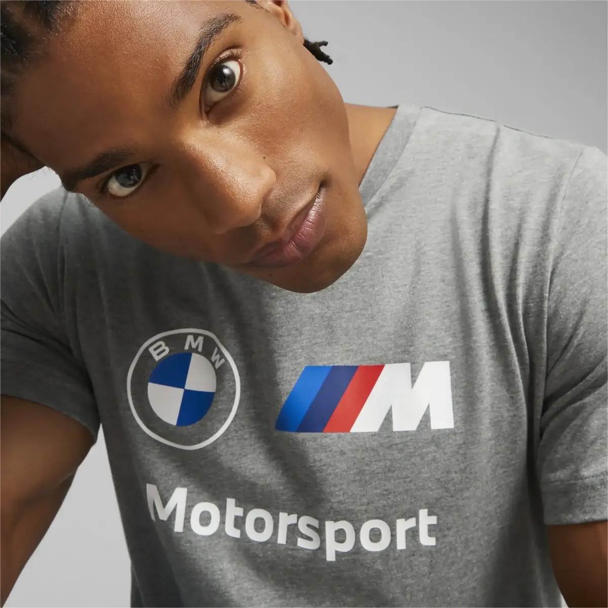 Puma BMW MMS ESS Logo Tee Gri Erkek T-Shirt