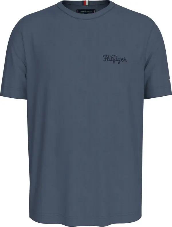 Tommy Hilfiger HILFIGER CHAINSTITCH Erkek Mavi T-Shirt