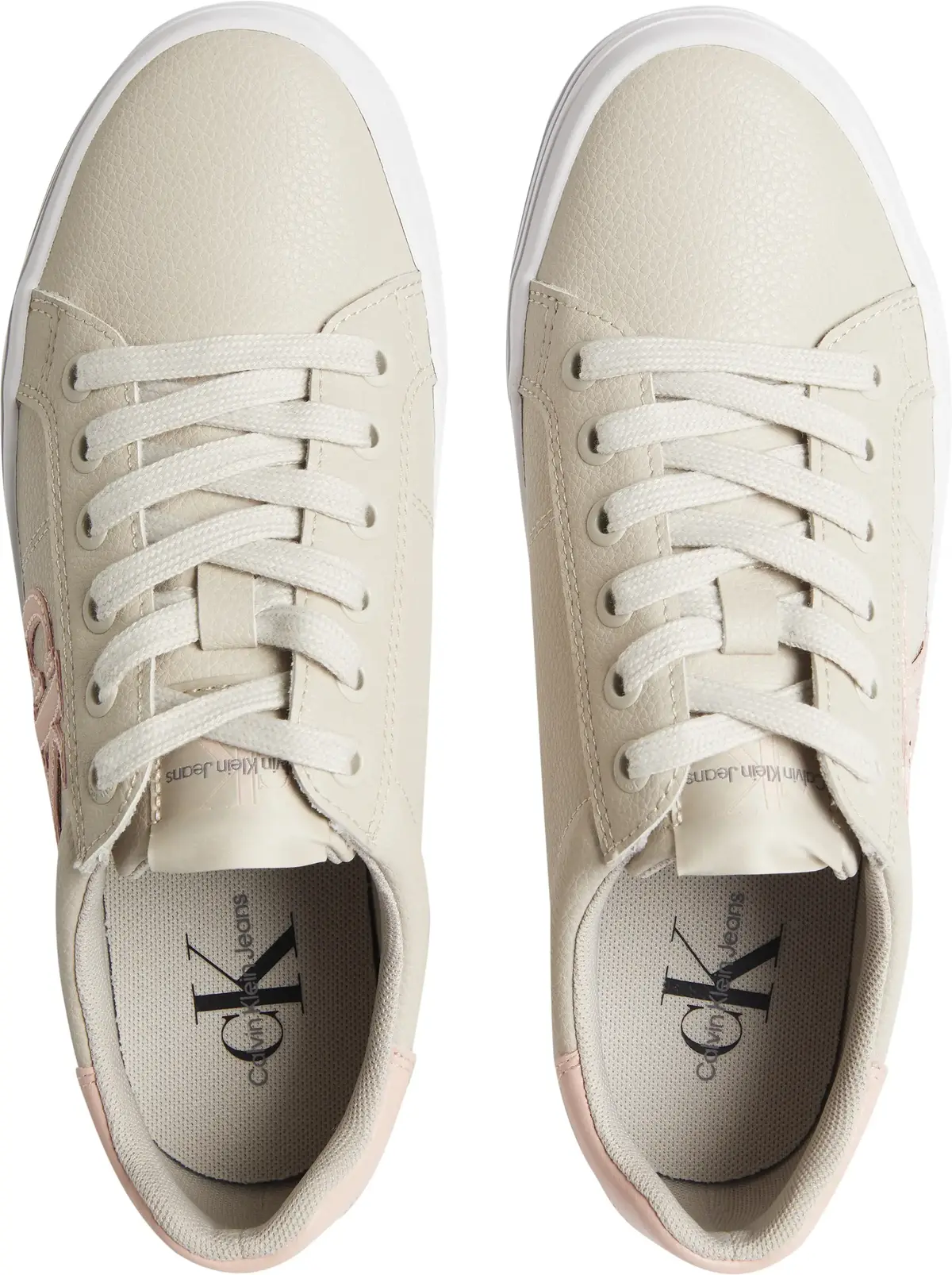 Calvin Klein VULC FLATFORM LACEUP Kadın Bej Günlük Spor Ayakkabı