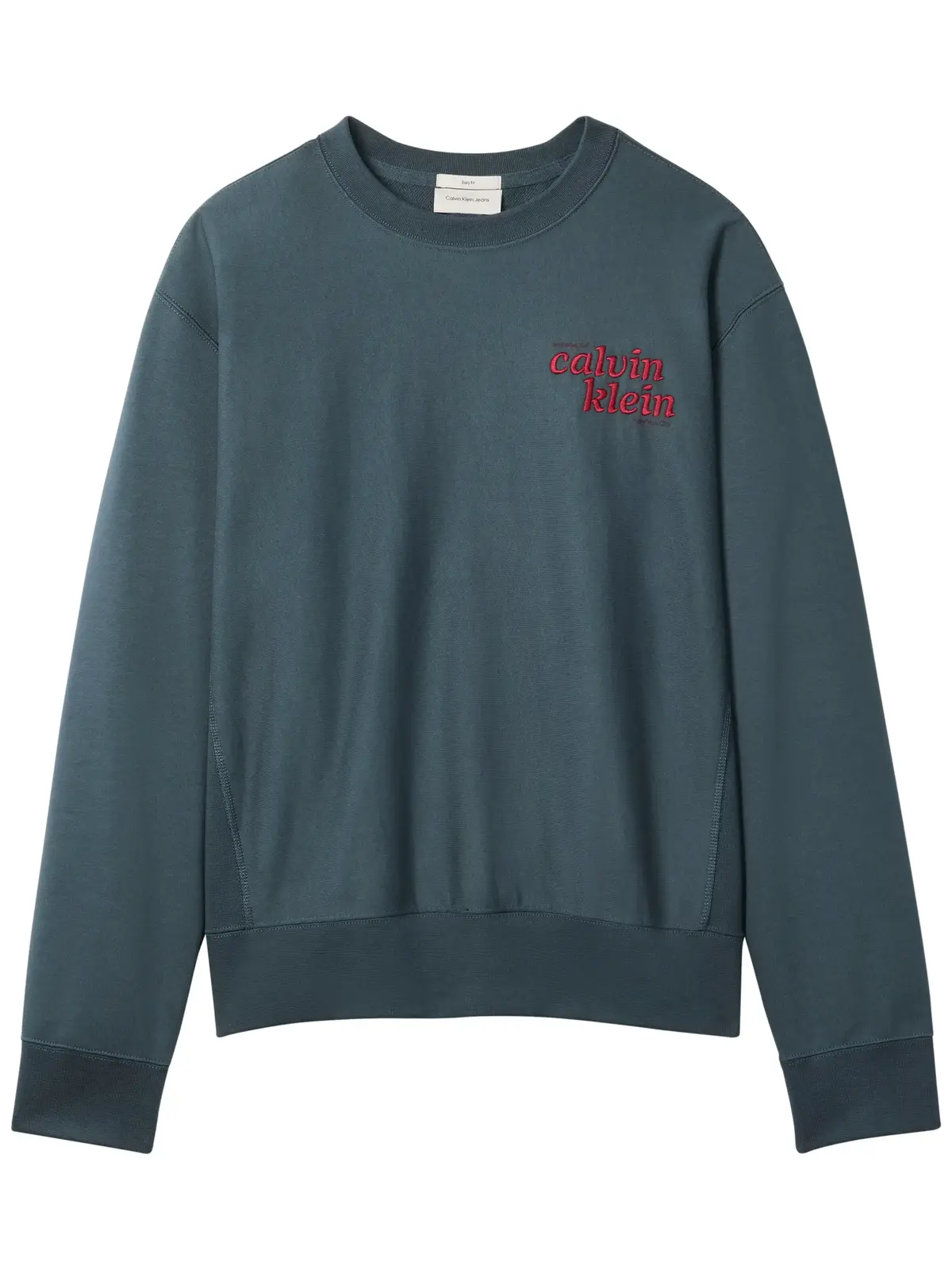 Calvin Klein LS PREMIUM TERRY GRP, CEG Gri Erkek Sweatshirt
