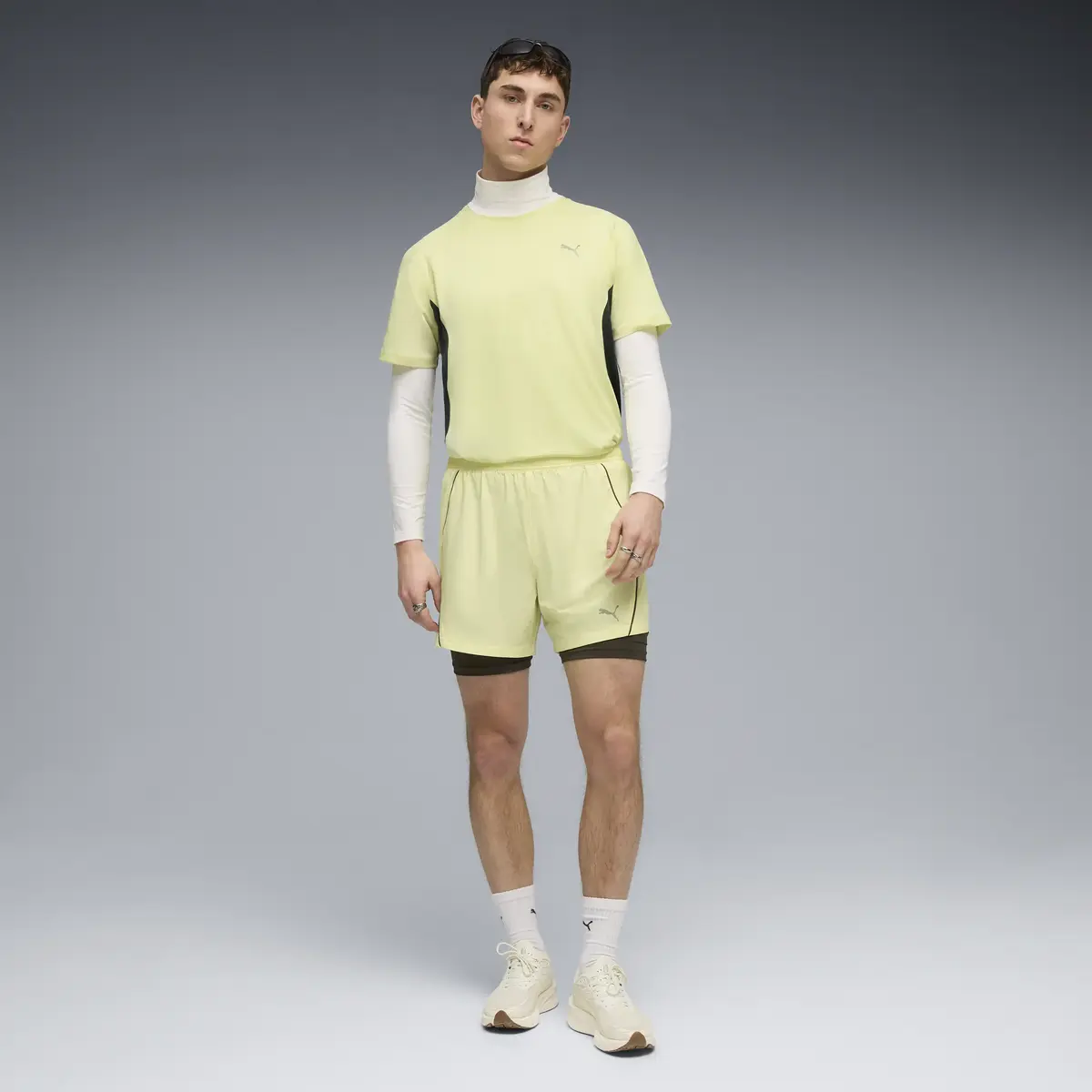 Puma RUN VELOCITY TEE (POLY) Sarı Erkek T-Shirt