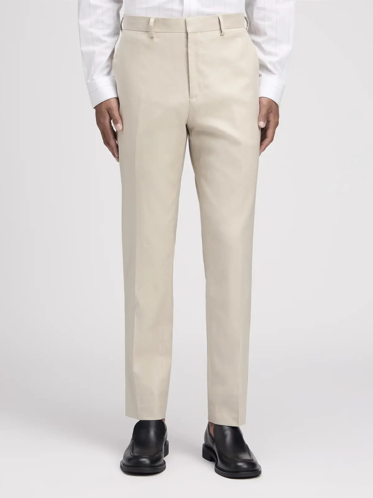 Calvin Klein LINEN LYOCELL STRETC, PE0 Krem Erkek Pantolon
