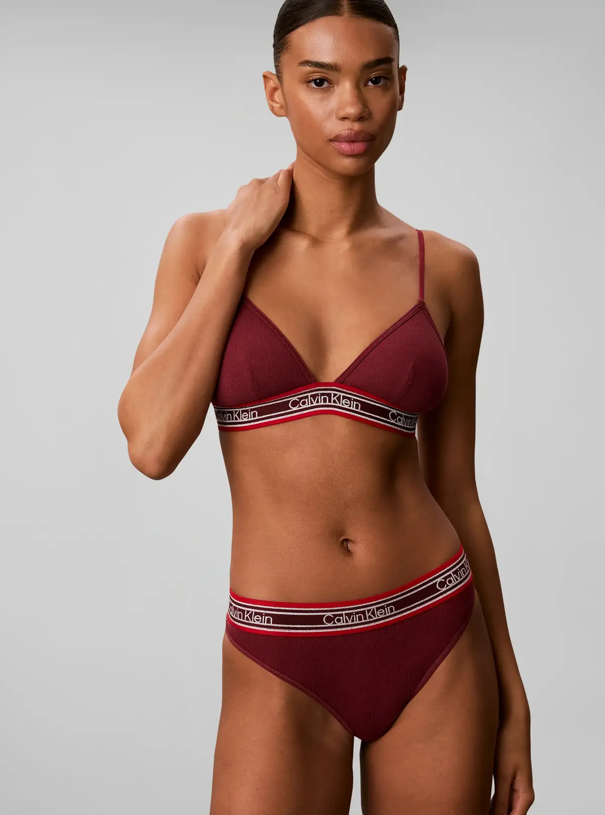 Calvin Klein THONG Bordo Tanga