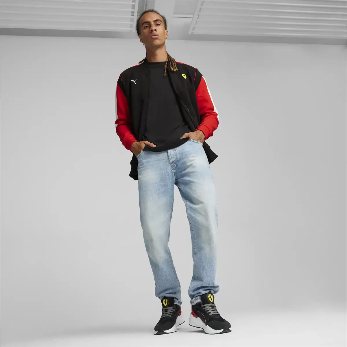 Puma Ferrari Race MT7 Track JKT Siyah Erkek Sweatshirt