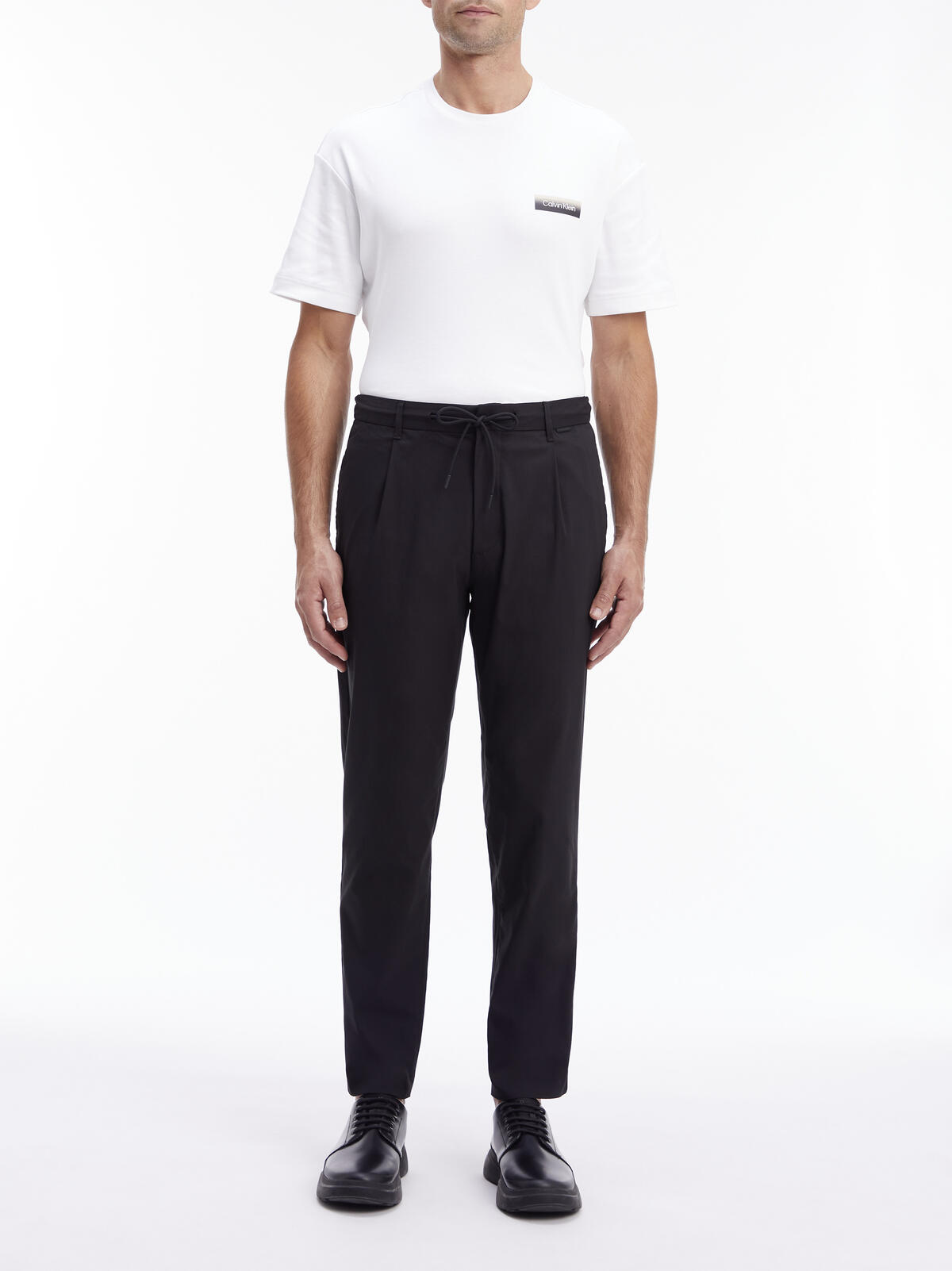 Calvin Klein TECH COTTON STRETCH Erkek Siyah Chino