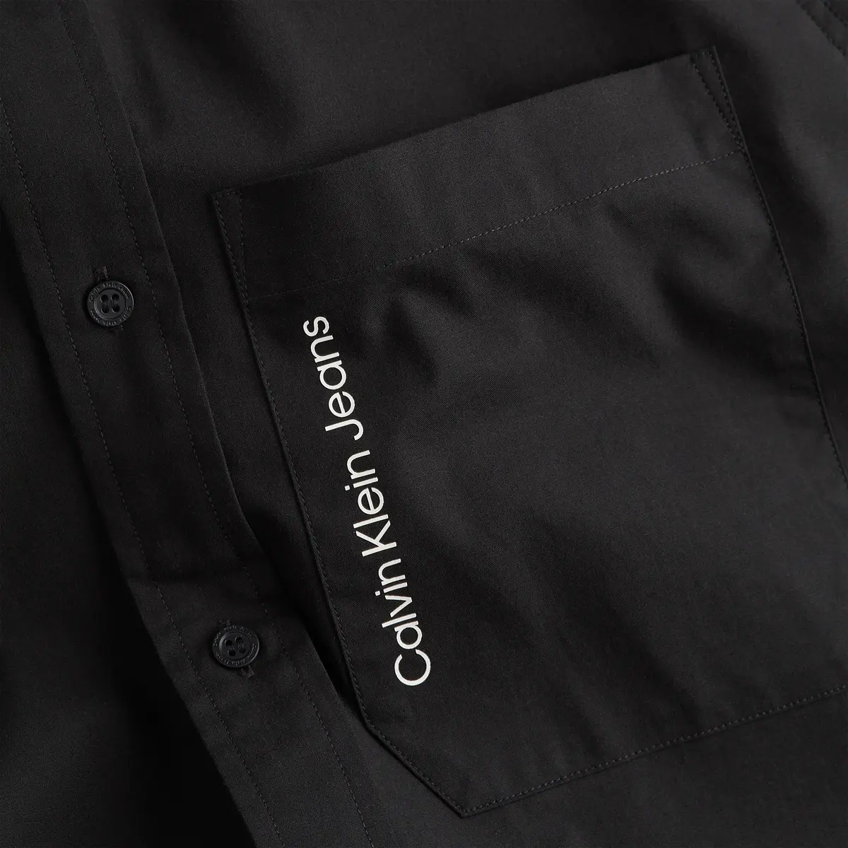 Calvin Klein VERTICAL INSTITUTION Erkek Siyah Gömlek