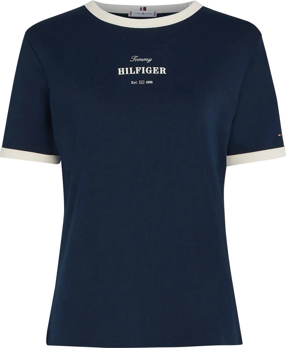 Tommy Hilfiger REG MONOTYPE STRIPE, C1G Lacivert Kadın T-Shirt & Polo