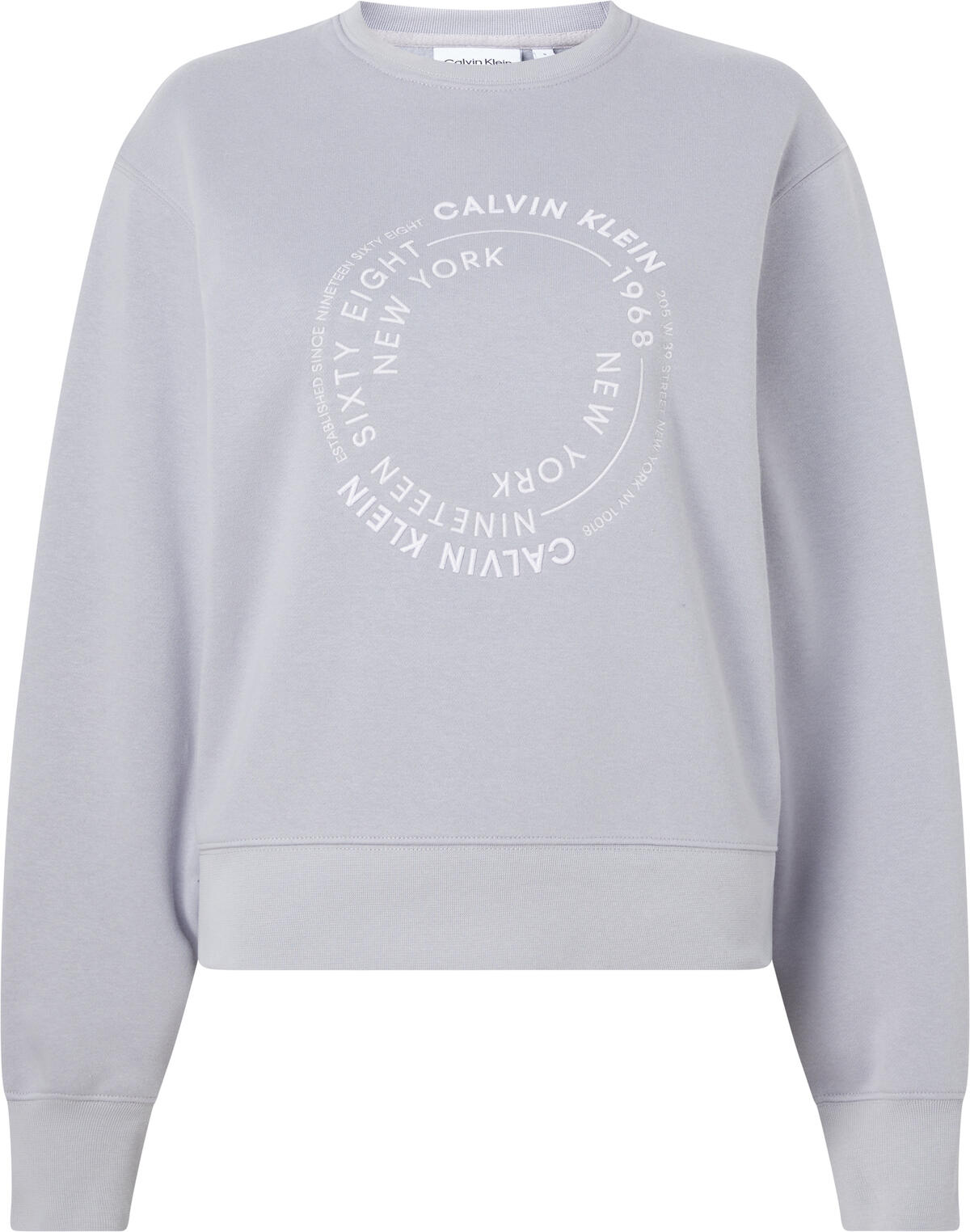 Calvin Klein TONAL EMB GRAPHIC SW Kadın Gri Sweatshirt