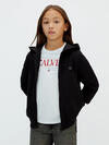 Calvin Klein MINI BADGE ZIP-THROU Siyah Çocuk Kapüşonlu Sweatshirt